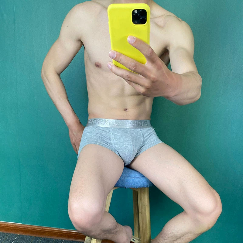 Modal Black and White Pouch Sexy and Breathable Boxer Briefs