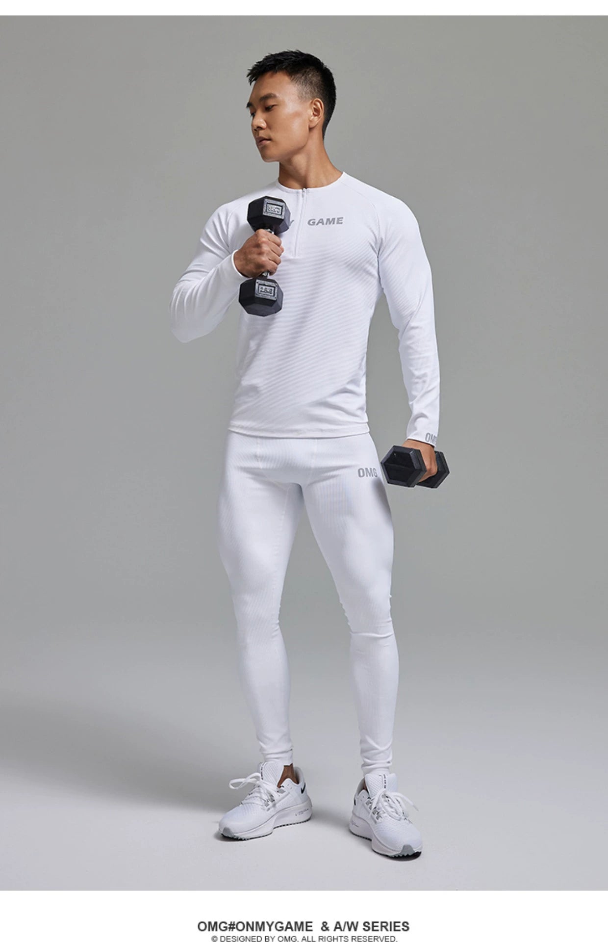 OMG Sports High Elastic Professional Sports Tights Men&