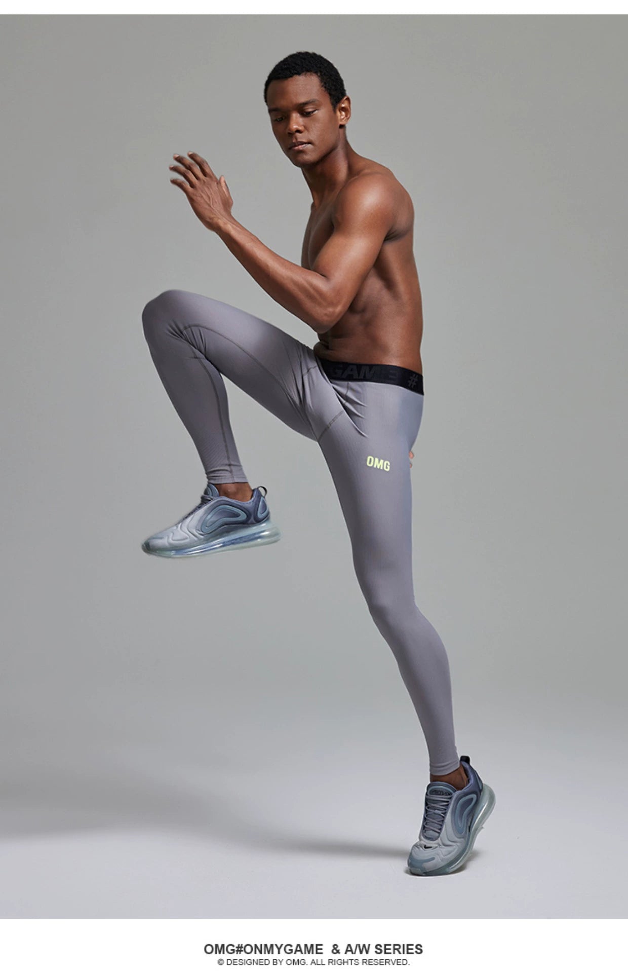 OMG Sports High Elastic Professional Sports Tights Men&