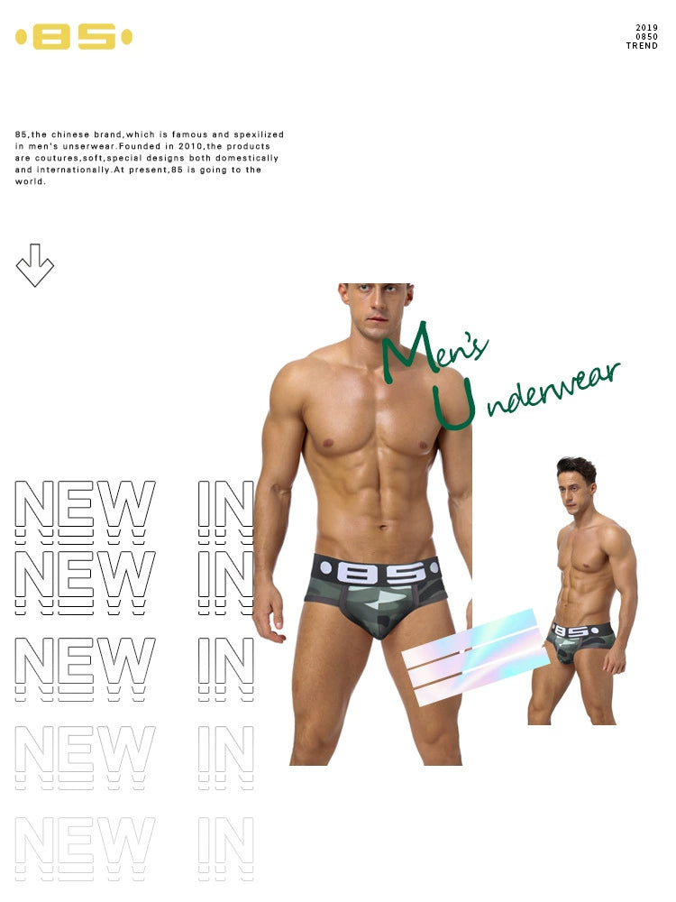 Cotton Fabric Comfortable Light Camouflage Briefs