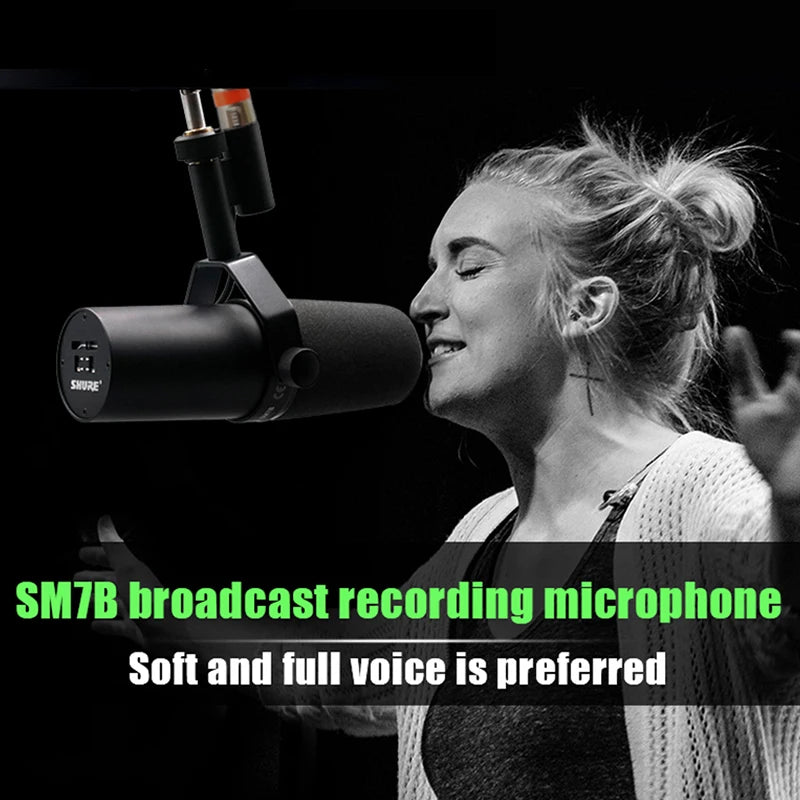 SM7B microphone sm7b dynamic microphone podcast studio set for Live/Stage Recording Podcasting cardioid Black Metal microphone