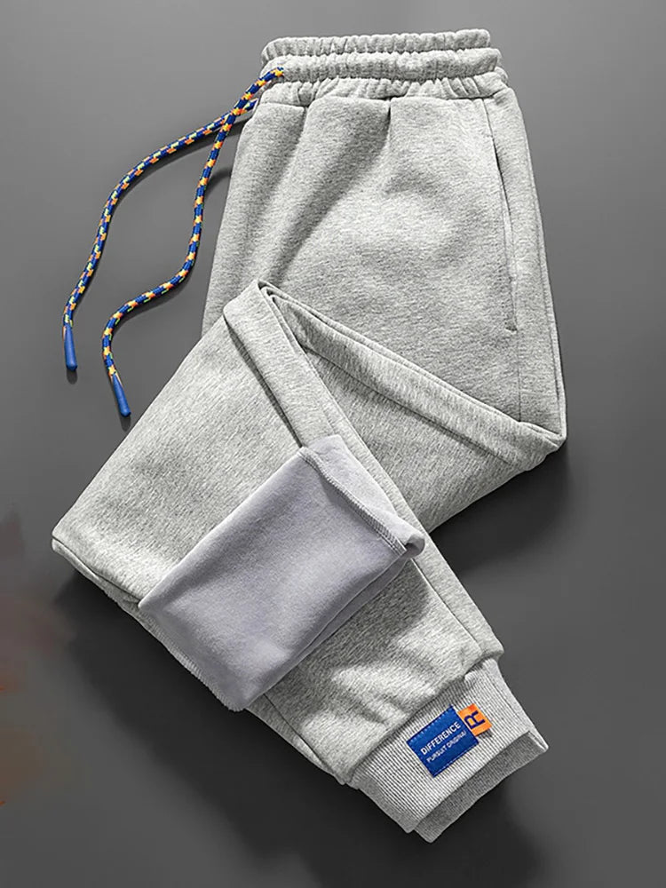 2024 Autumn And Winter Multi-Color Large Size Pure Color Simple Korean Pants Casual Trendy Hundred Cotton Long Pants 6xl