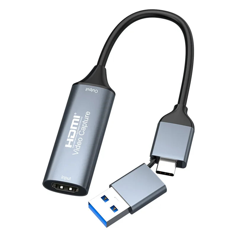 4K Type C USB 3.0/2.0 Video Capture Card 1080P 60fps HDMI to Type-C MS2130 Grabber Record for Switch Xbox PS4/5 Live Broadcast