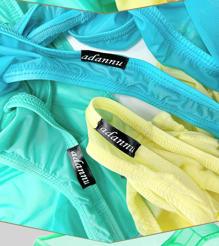 CMENIN Sexy Underwear for Men Transparent Mesh Slip Bikini Men&