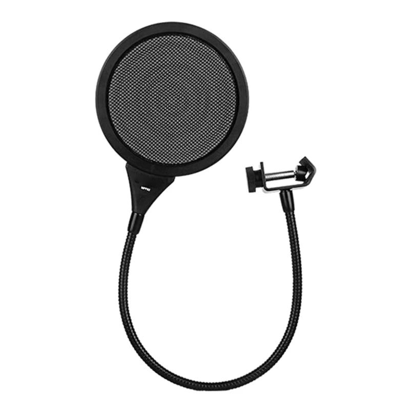 Double Layer Metal Mesh Microphone Popping Guard Microphone Blowout Filter for Enhanced Sound Quality in Recordings