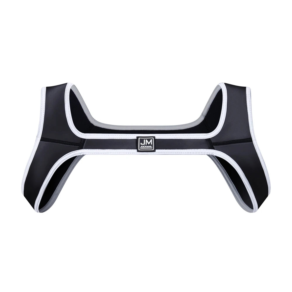 Neoprene Mens Body Chest Harness Lingerie Sexy Shoulder Bondage Straps Gay Clubwear Male Protective Gear Support Sexy Tank Top