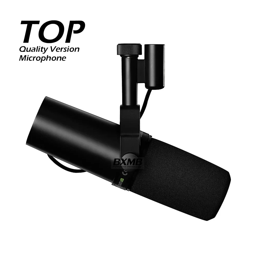 Newest! Metal SM7DB Dynamic Vocal SM7B Microphone With Built-in Preamp For Podcasting Home Studio Recording Gaming Broadcasting