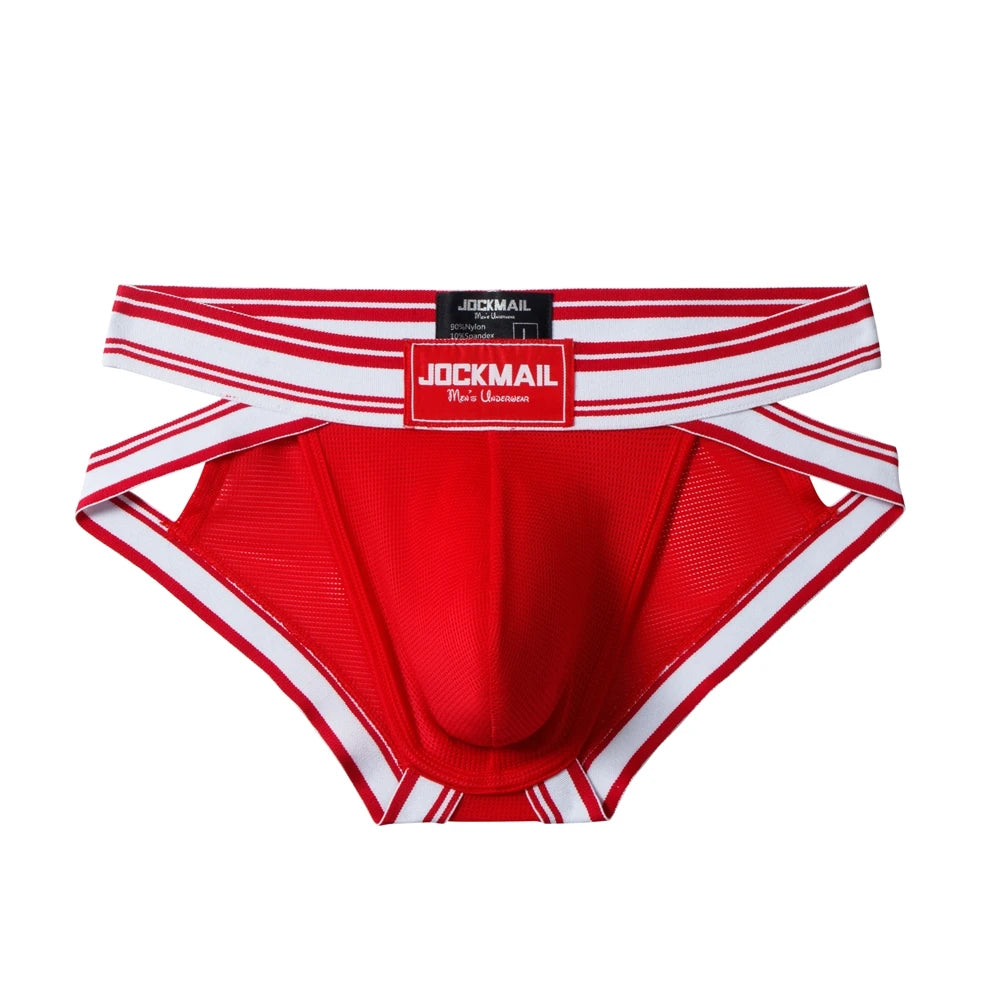 Sexy Underwear Men Briefs Low Waist Mesh Nylon Man&