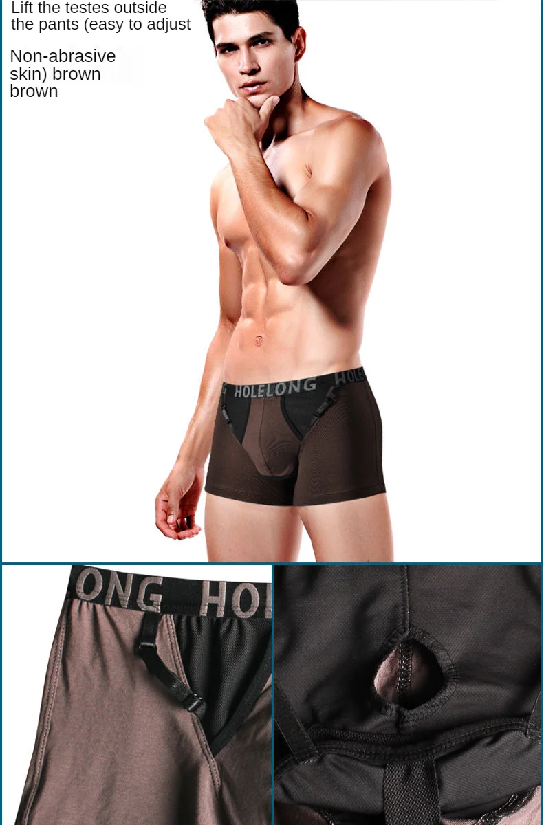 Men Scrotal Support Belt Functional Underwear Health Care Boxer Spermatic Vein Testicle Lifting Bullet Scrotal Separation Boxers