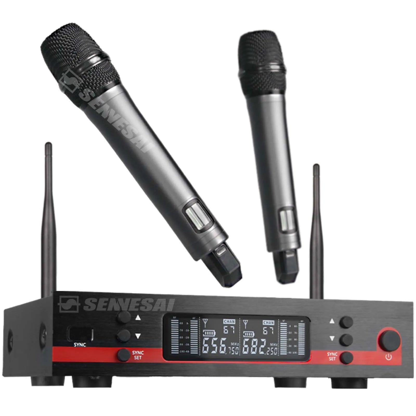 Top Quality!Ew100G3 Professional Dual Wireless Microphone Stage Performance 2 Channels 600-699 UHF Karaoke Metal Handheld e835