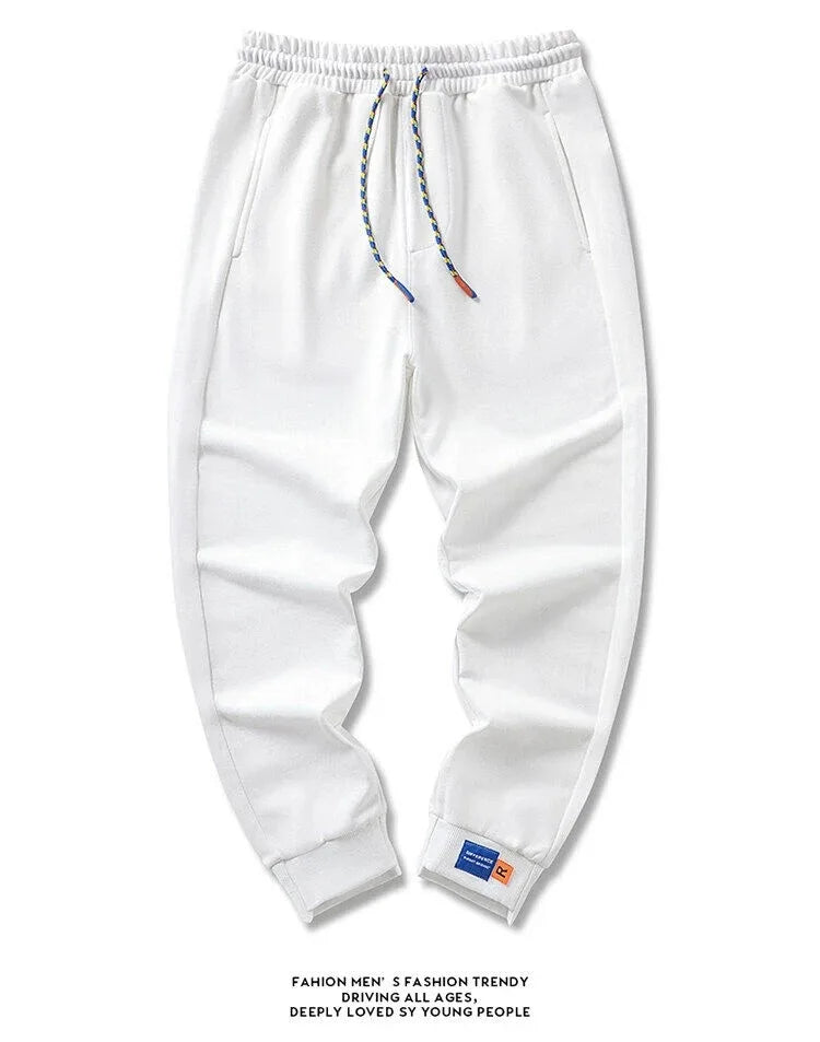 2024 Autumn And Winter Multi-Color Large Size Pure Color Simple Korean Pants Casual Trendy Hundred Cotton Long Pants 6xl