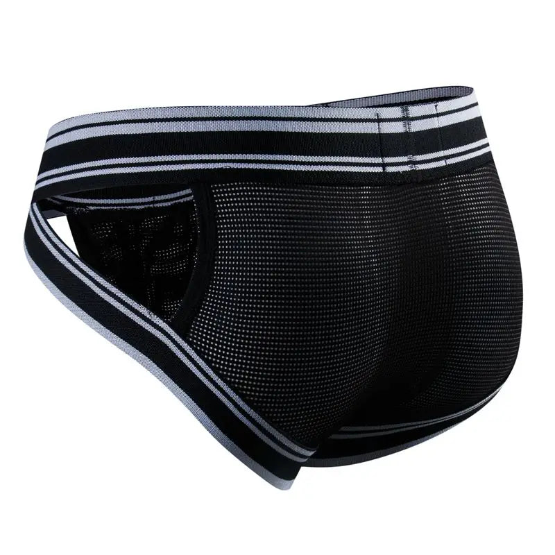 Sexy Underwear Men Briefs Low Waist Mesh Nylon Man&