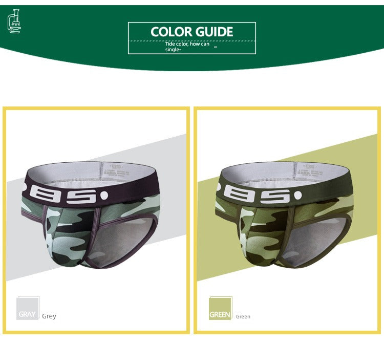 Cotton Fabric Comfortable Light Camouflage Briefs