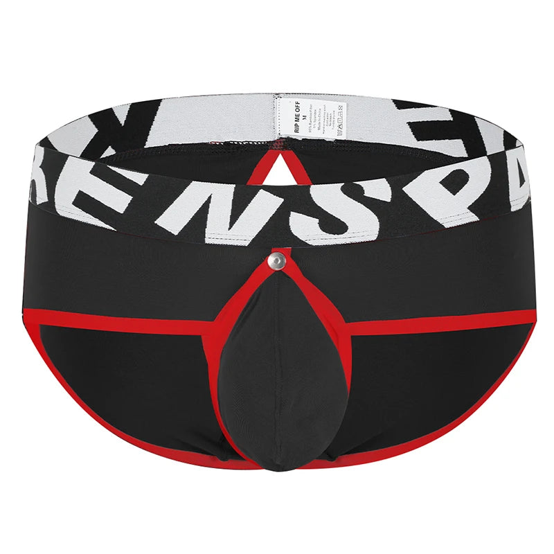 Men Underwear Open Front Back Boxers Breathable Solid Low Waist Underpants Soft and Comfortable Homme Shorts