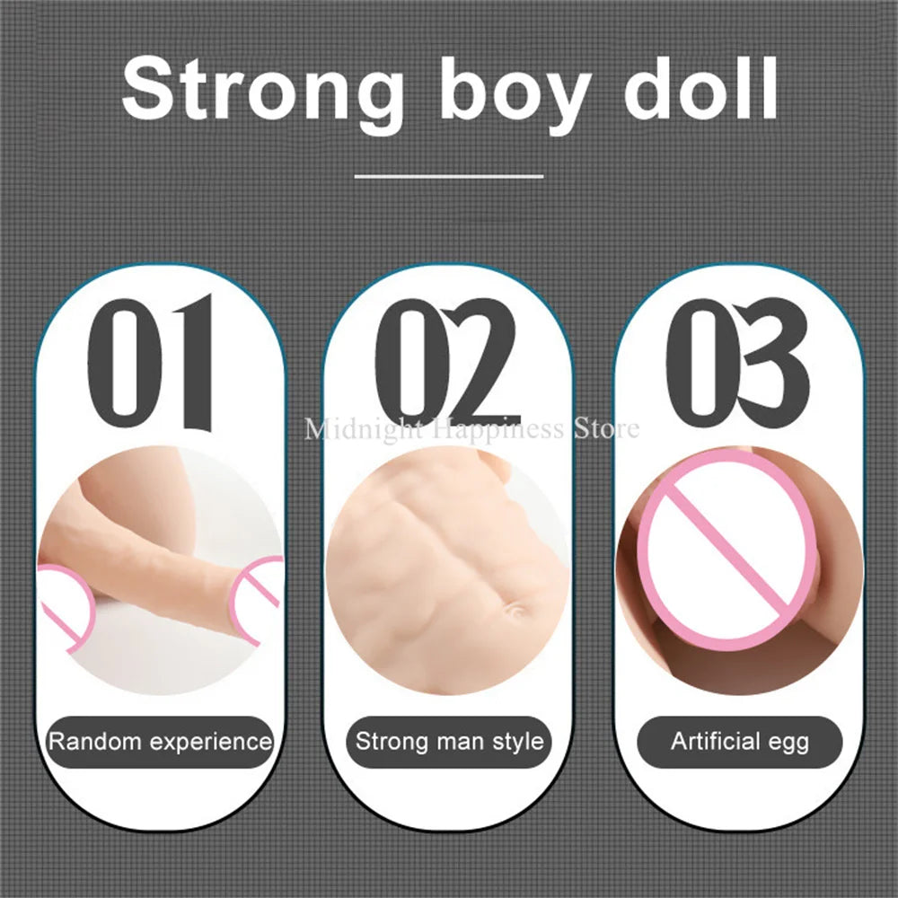 Realistic Male Torso for Women Men Gay Adult Masturbation Supplies Muscle Man Big Penis Sex Doll Toy Anal Dildo Buttplug Sexshop