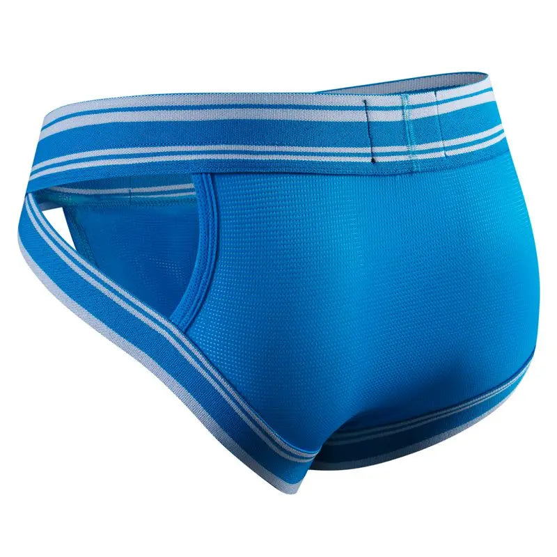 Sexy Underwear Men Briefs Low Waist Mesh Nylon Man&