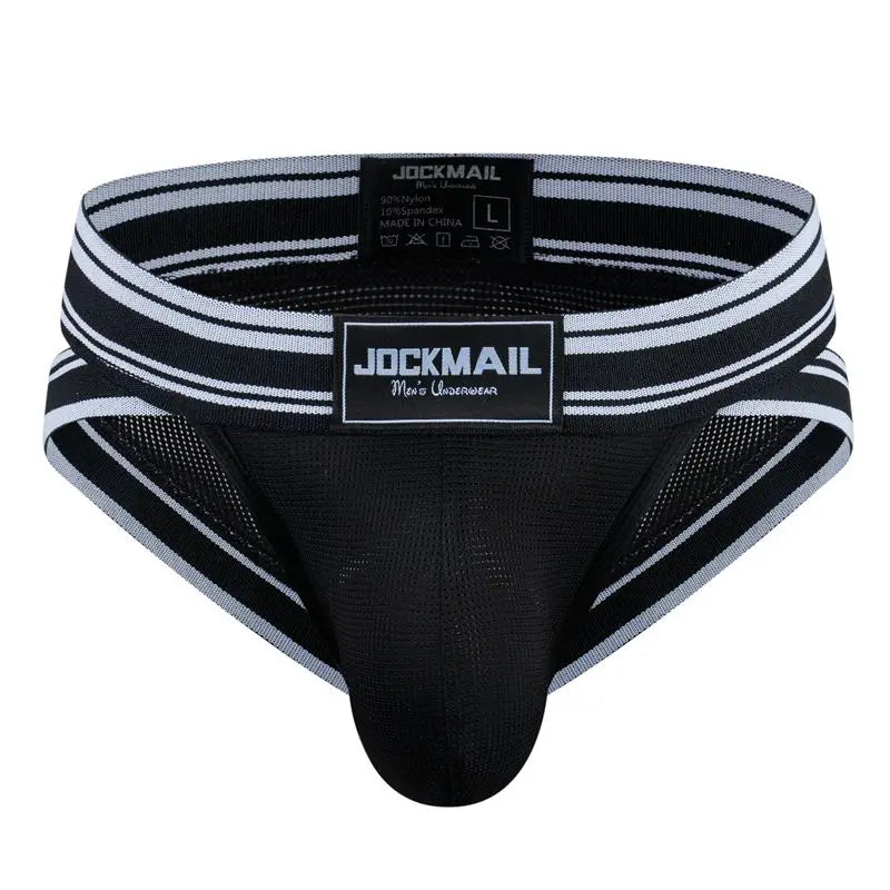 Sexy Underwear Men Briefs Low Waist Mesh Nylon Man&