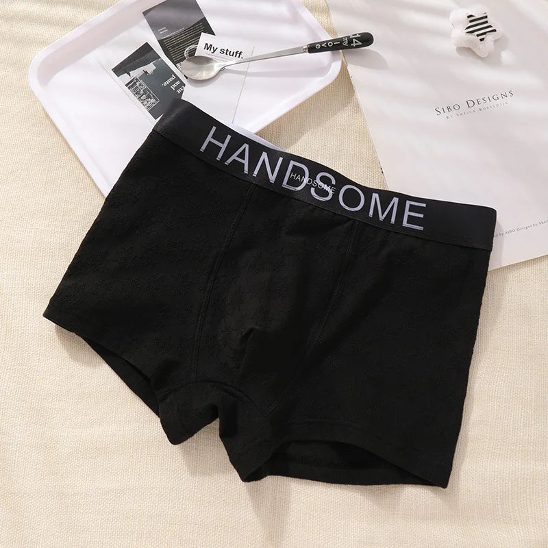 EXILIENS HANDSOME Cotton Boxer Men Underwear Breathable Mens Boxers Cuecas Masculinas BoxerShorts Man Panties Size L-3XL BH005