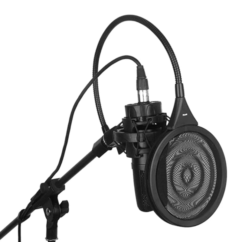 Double Layer Metal Mesh Microphone Popping Guard Microphone Blowout Filter for Enhanced Sound Quality in Recordings