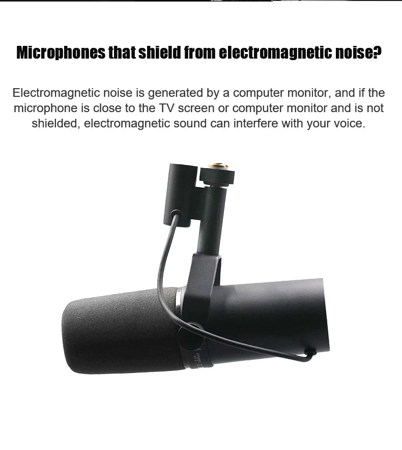 SM7B microphone sm7b dynamic microphone podcast studio set for Live/Stage Recording Podcasting cardioid Black Metal microphone