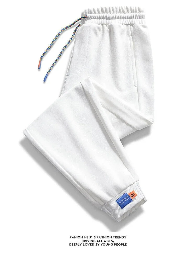2024 Autumn And Winter Multi-Color Large Size Pure Color Simple Korean Pants Casual Trendy Hundred Cotton Long Pants 6xl