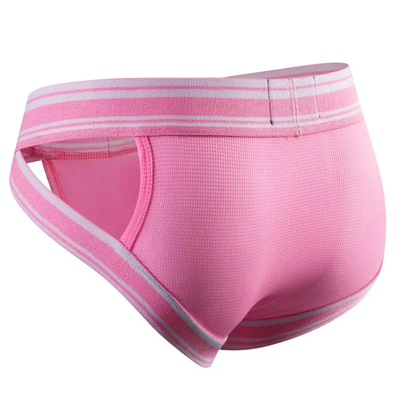 Sexy Underwear Men Briefs Low Waist Mesh Nylon Man&