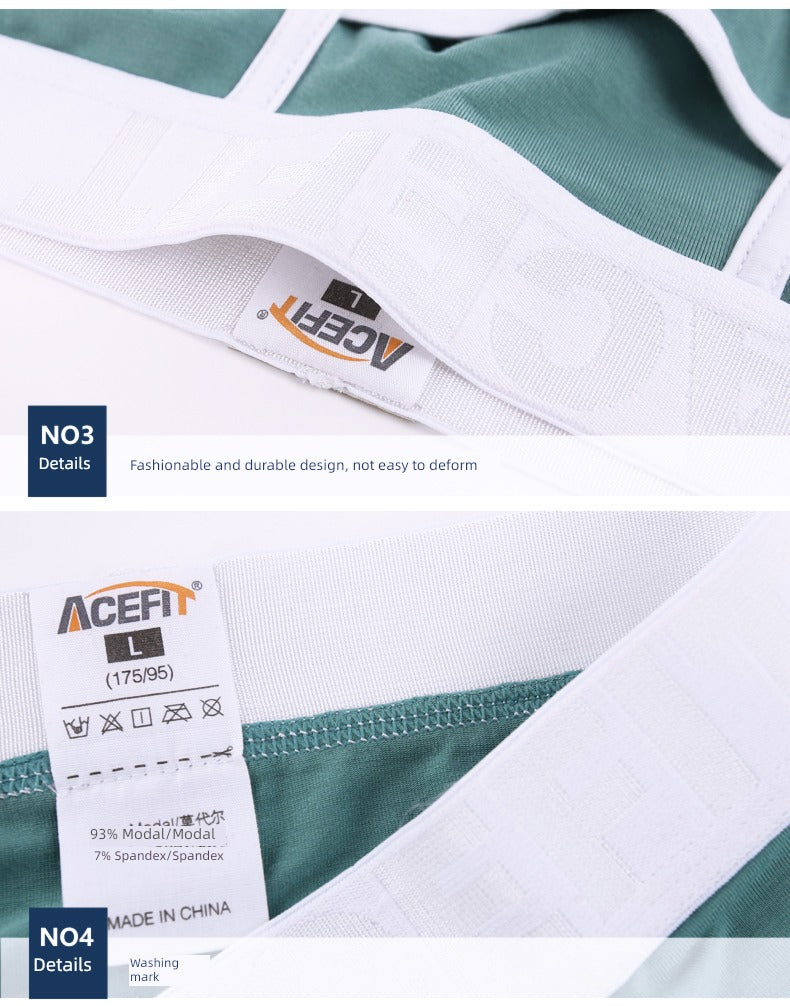 Acefit Pouch Summer Sweat Absorbing Mid Waist Men Underwear