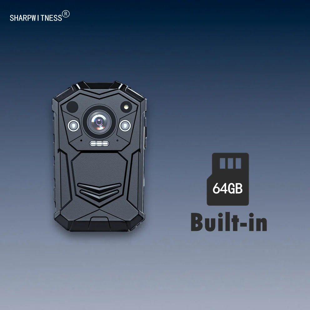 S21J SHARPWITNESS BODY WORN CAMERA 1296P 64GB 3500MAH BIG BATTERY LONG RECORDING TIME AUDIO VIDEO RECORDING Mini body camera
