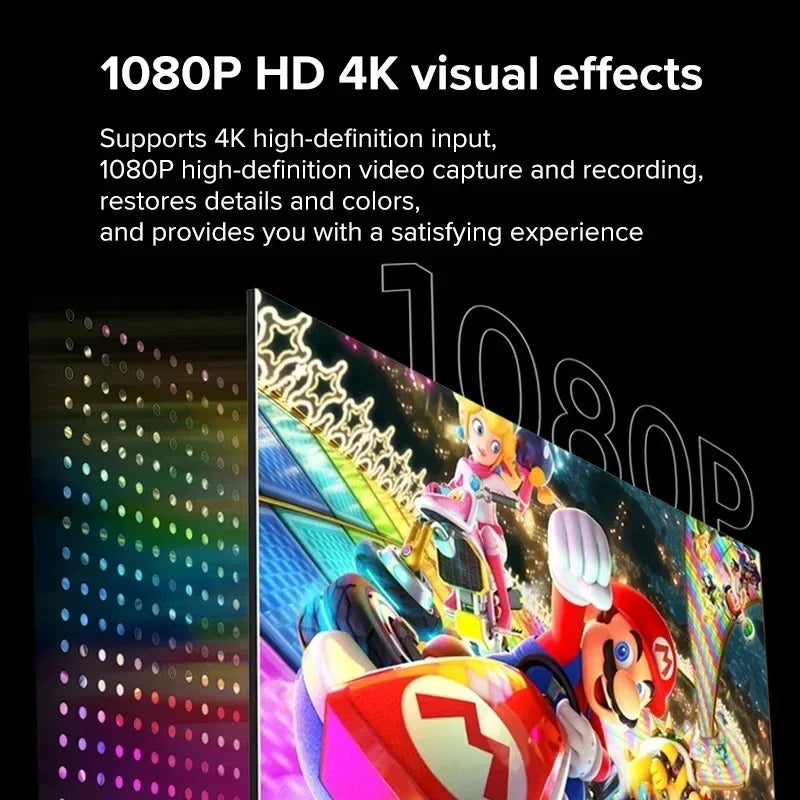 4K Type C USB 3.0/2.0 Video Capture Card 1080P 60fps HDMI to Type-C MS2130 Grabber Record for Switch Xbox PS4/5 Live Broadcast