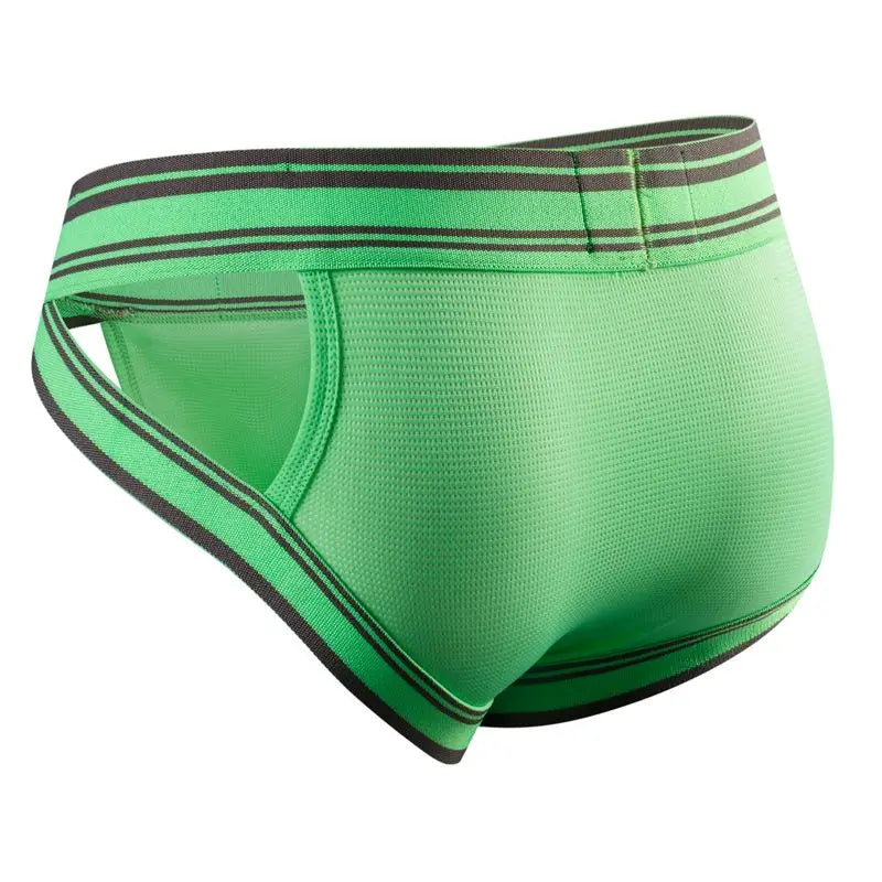 Sexy Underwear Men Briefs Low Waist Mesh Nylon Man&