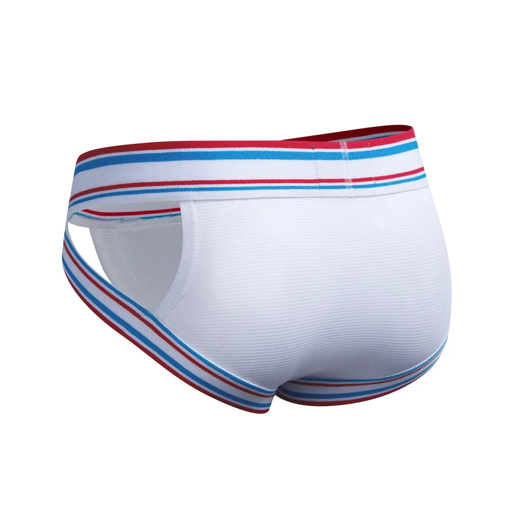 Sexy Underwear Men Briefs Low Waist Mesh Nylon Man&