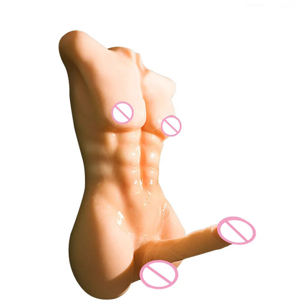 Realistic Male Torso for Women Men Gay Adult Masturbation Supplies Muscle Man Big Penis Sex Doll Toy Anal Dildo Buttplug Sexshop