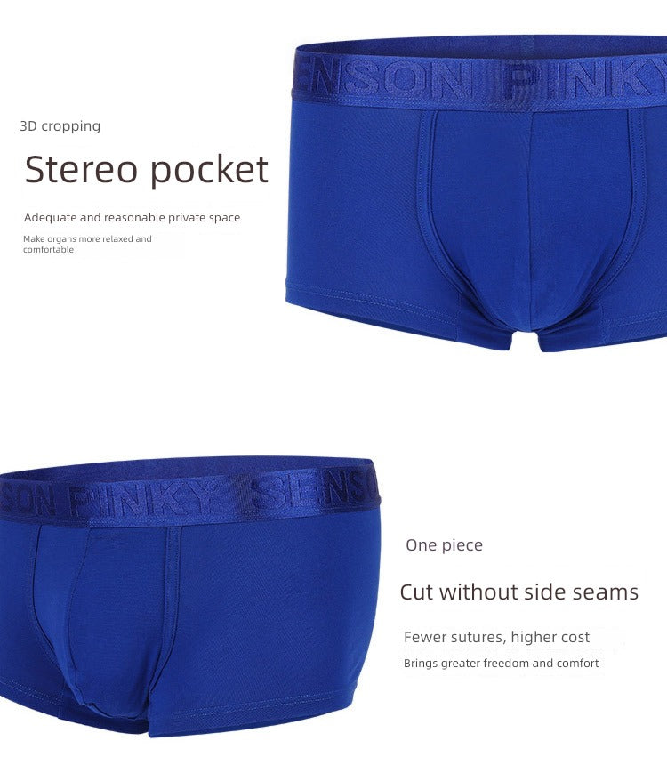 Modal Black and White Pouch Sexy and Breathable Boxer Briefs