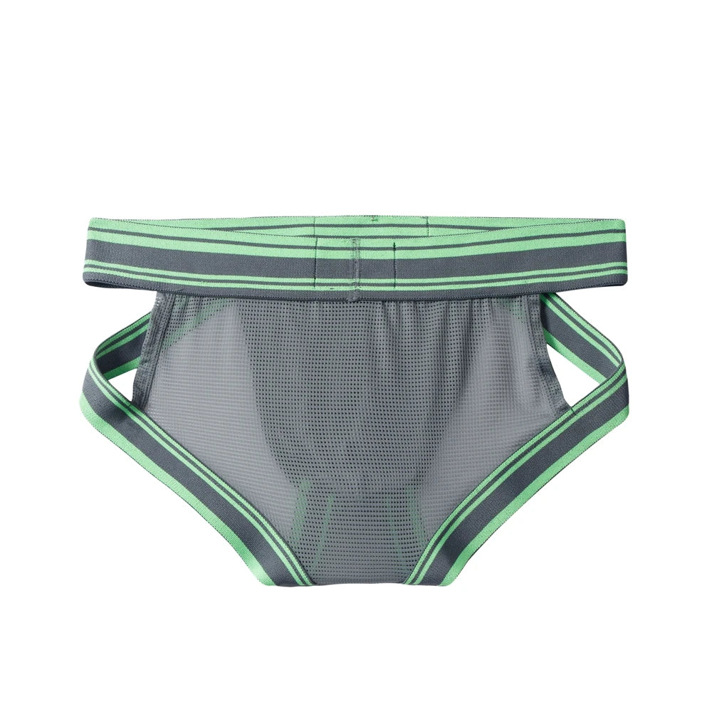 Sexy Underwear Men Briefs Low Waist Mesh Nylon Man&