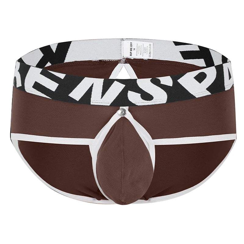 Men Underwear Open Front Back Boxers Breathable Solid Low Waist Underpants Soft and Comfortable Homme Shorts