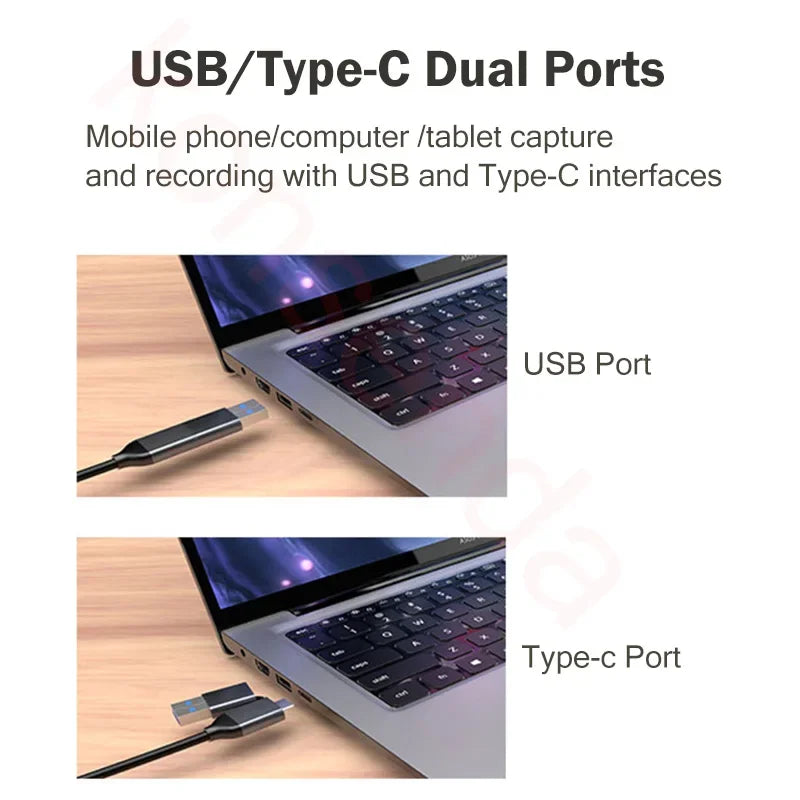 4K Type C USB 3.0/2.0 Video Capture Card 1080P 60fps HDMI to Type-C MS2130 Grabber Record for Switch Xbox PS4/5 Live Broadcast
