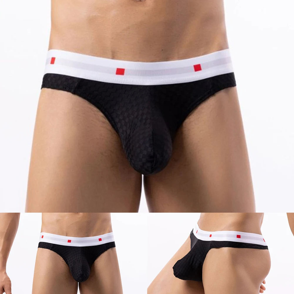 Men Sexy Briefs Peni Bulge Thongs Low Waist Underwear Smooth G-string Stretch Pouch Pouch Panties Male Knickers