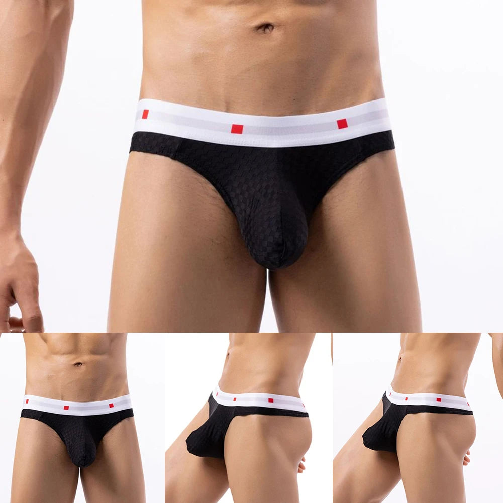Men Sexy Briefs Peni Bulge Thongs Low Waist Underwear Smooth G-string Stretch Pouch Pouch Panties Male Knickers