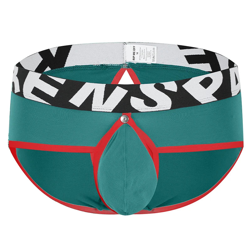Men Underwear Open Front Back Boxers Breathable Solid Low Waist Underpants Soft and Comfortable Homme Shorts