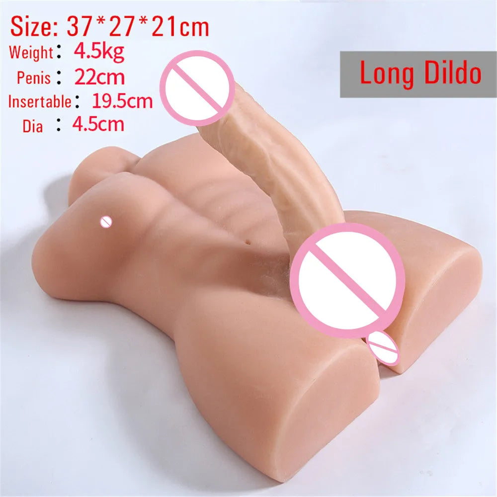 Realistic Male Torso for Women Men Gay Adult Masturbation Supplies Muscle Man Big Penis Sex Doll Toy Anal Dildo Buttplug Sexshop