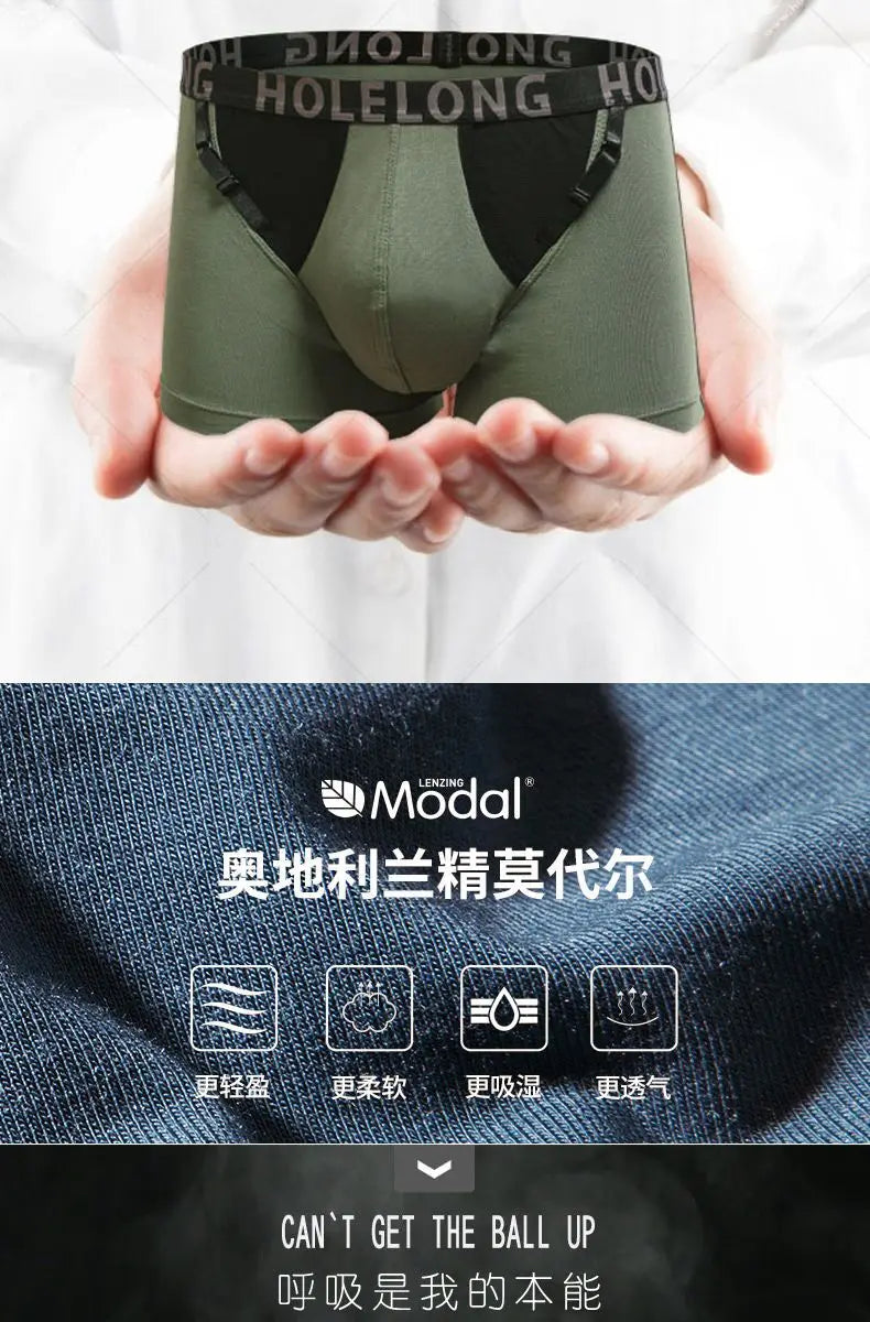 Men Scrotal Support Belt Functional Underwear Health Care Boxer Spermatic Vein Testicle Lifting Bullet Scrotal Separation Boxers