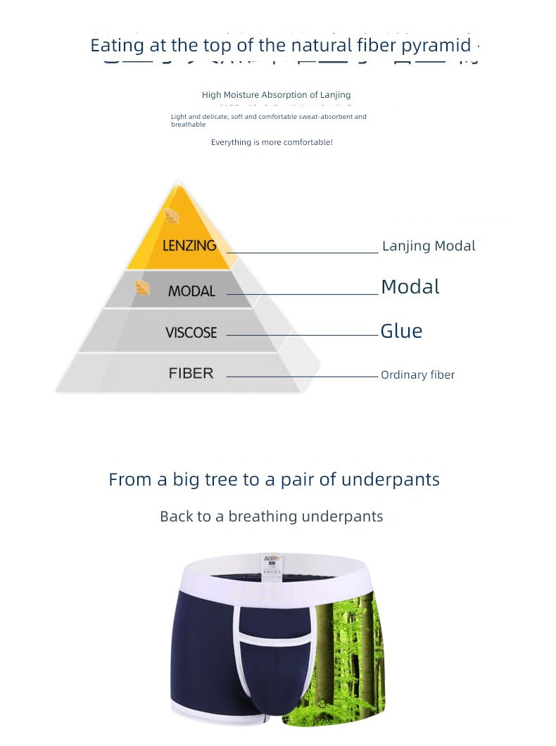 Acefit Pouch Summer Sweat Absorbing Mid Waist Men Underwear