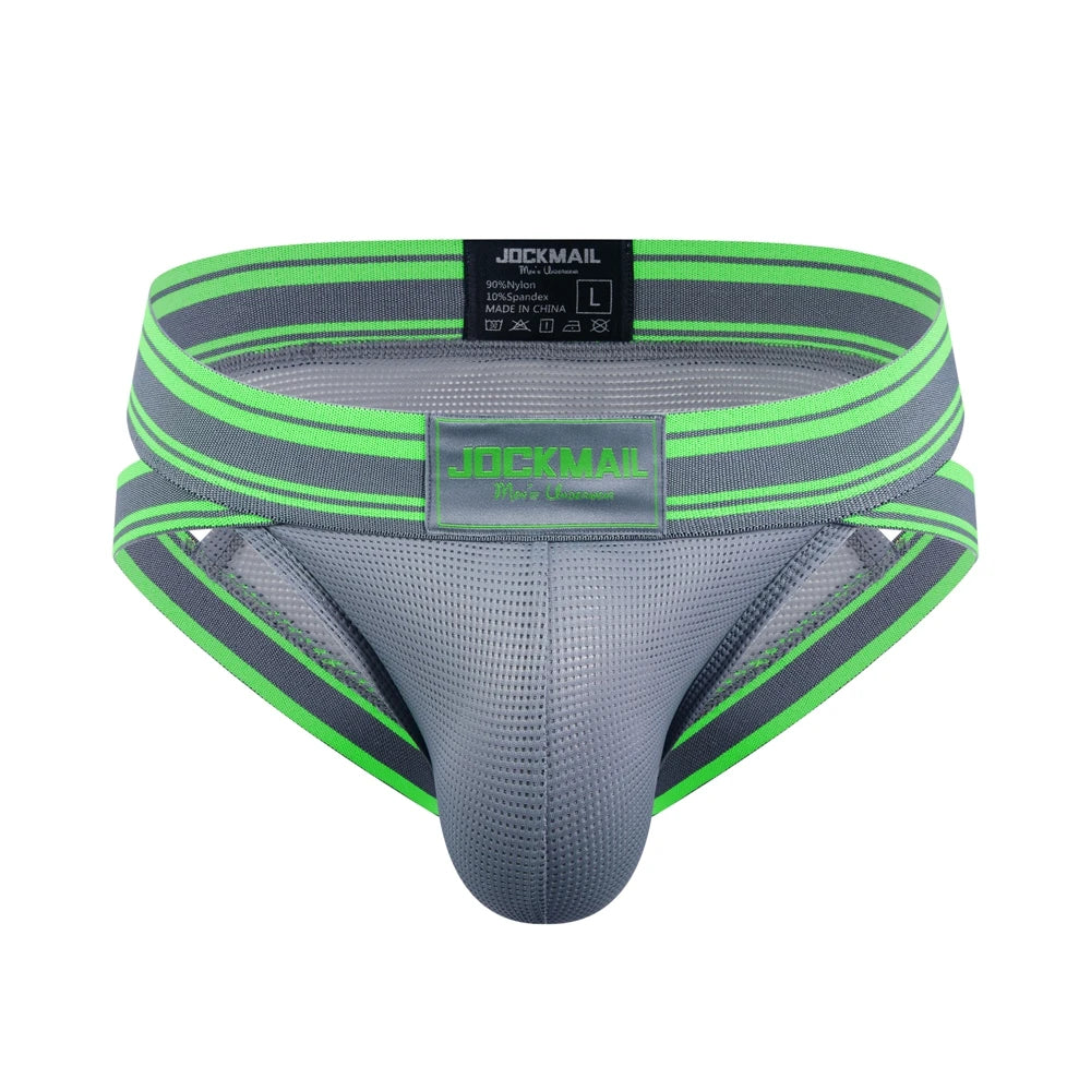 Sexy Underwear Men Briefs Low Waist Mesh Nylon Man&