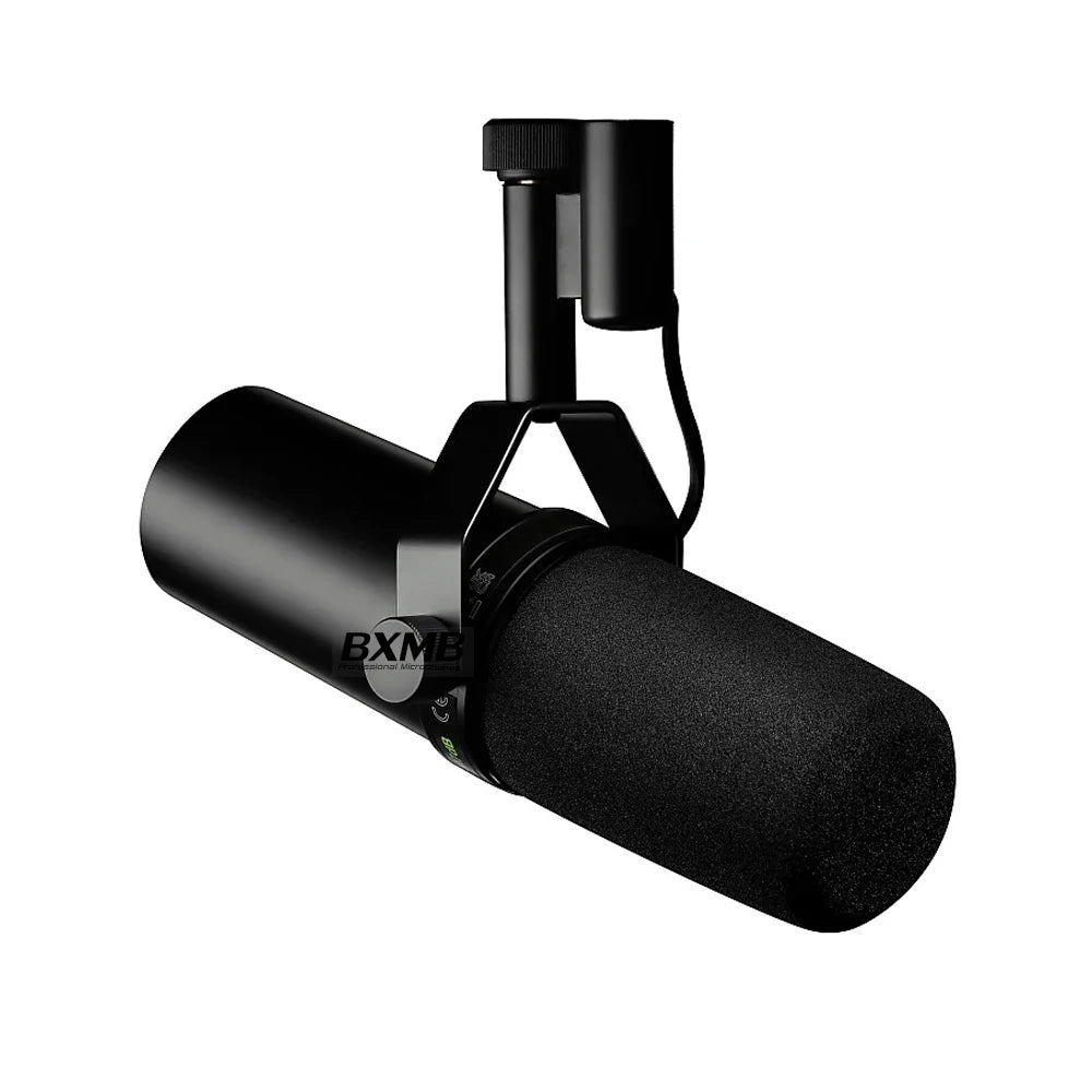 Newest! Metal SM7DB Dynamic Vocal SM7B Microphone With Built-in Preamp For Podcasting Home Studio Recording Gaming Broadcasting