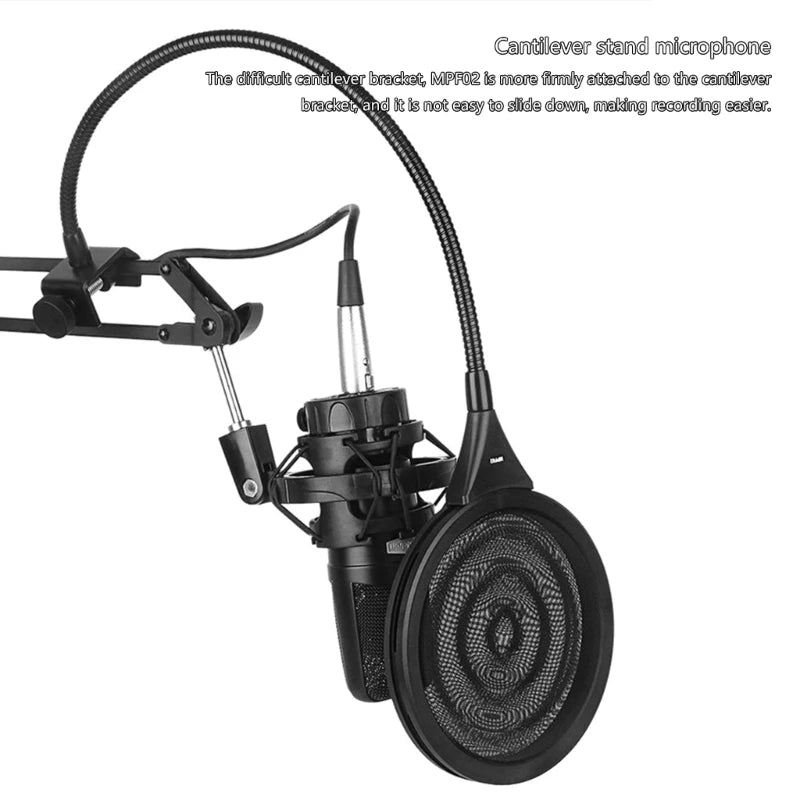 Double Layer Metal Mesh Microphone Popping Guard Microphone Blowout Filter for Enhanced Sound Quality in Recordings