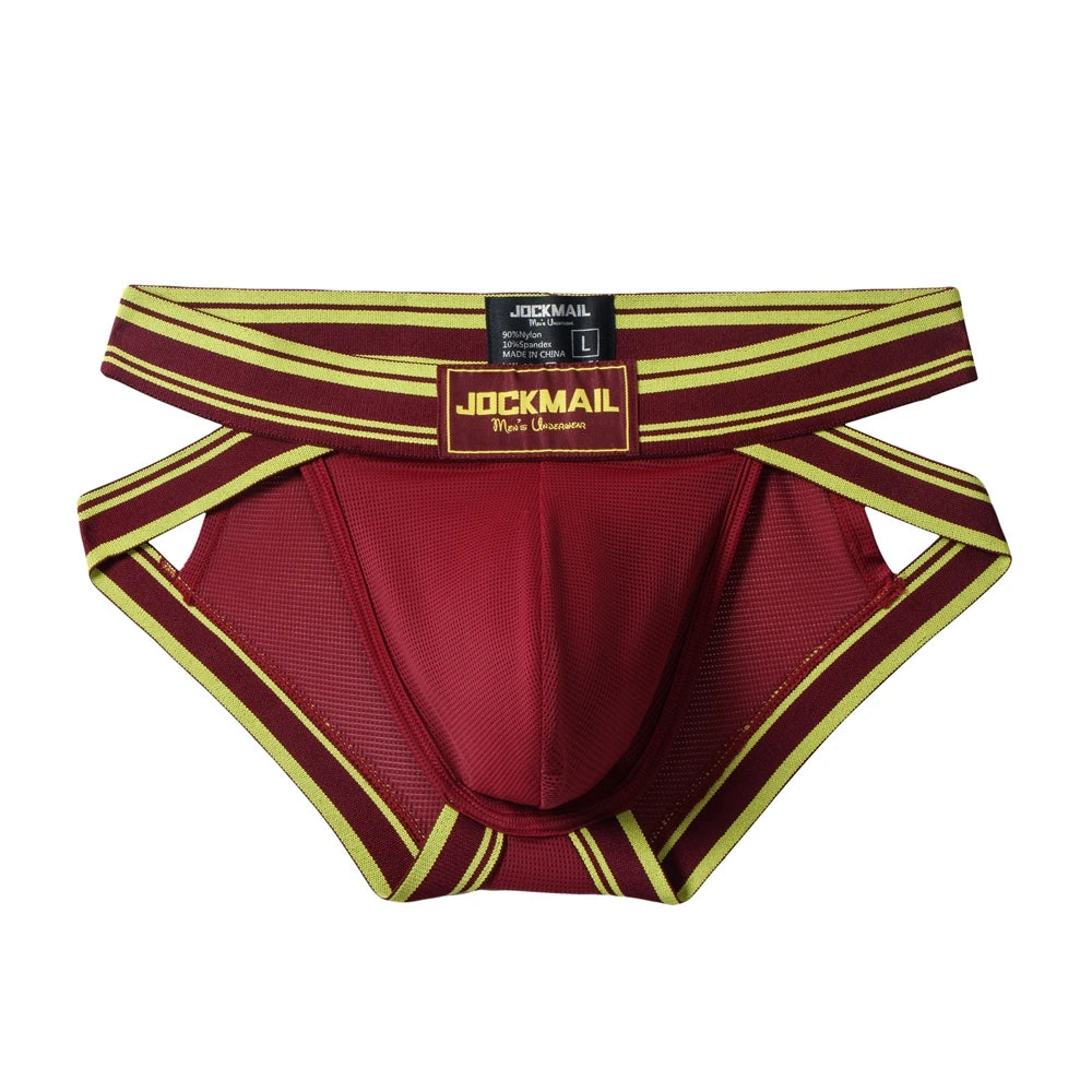 Sexy Underwear Men Briefs Low Waist Mesh Nylon Man&