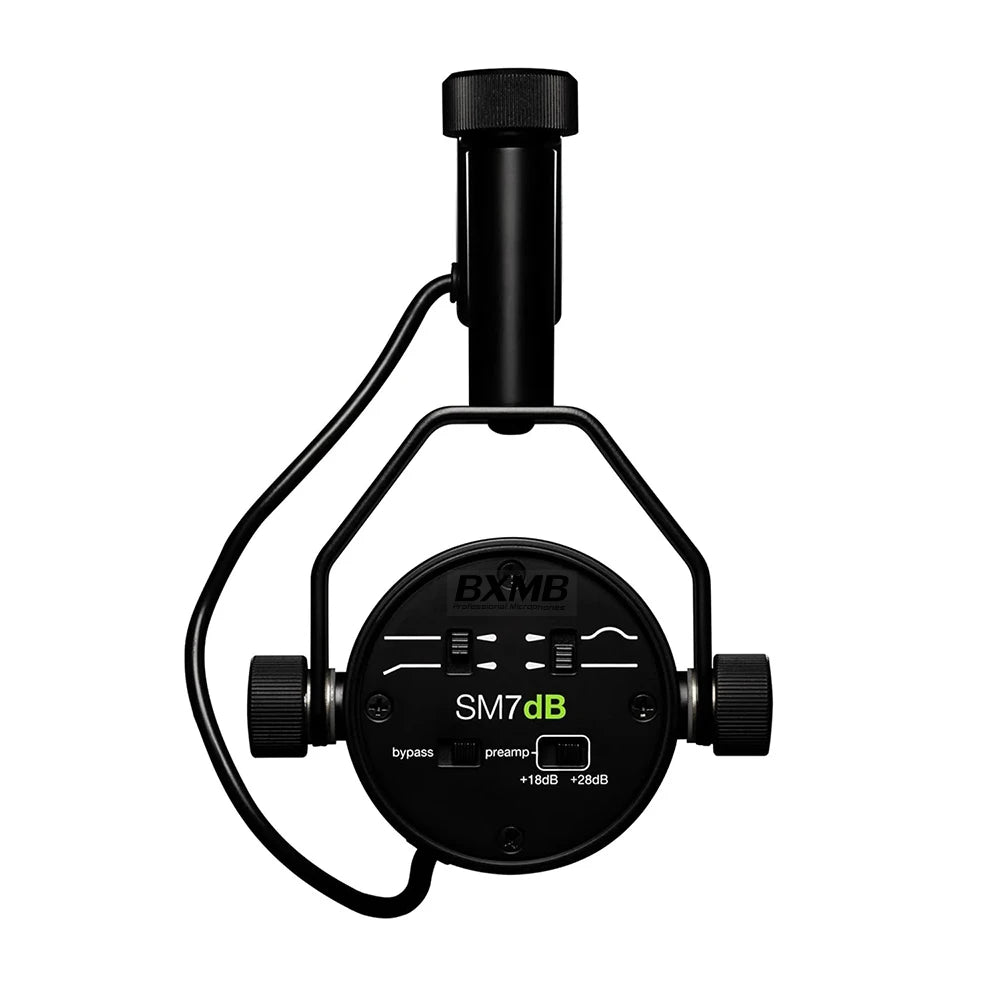 Newest! Metal SM7DB Dynamic Vocal SM7B Microphone With Built-in Preamp For Podcasting Home Studio Recording Gaming Broadcasting