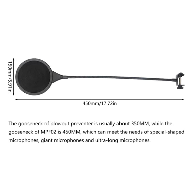 Double Layer Metal Mesh Microphone Popping Guard Microphone Blowout Filter for Enhanced Sound Quality in Recordings