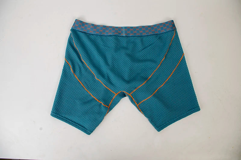 Men Underwear Boxer Shorts Homme Breathable Ice Silk Mid Waist Panites Man U Convex Pouch Long Leg Underpants Cueca Calzoncillos