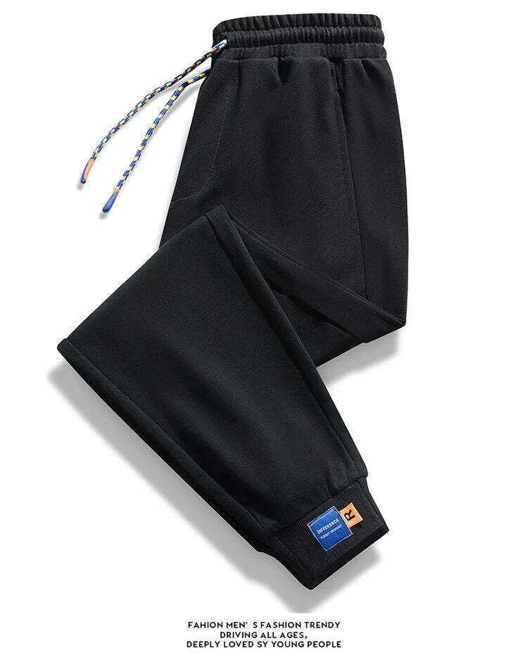 2024 Autumn And Winter Multi-Color Large Size Pure Color Simple Korean Pants Casual Trendy Hundred Cotton Long Pants 6xl